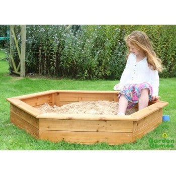 Hexagonal Wooden Sandpit | Garden Toy Store